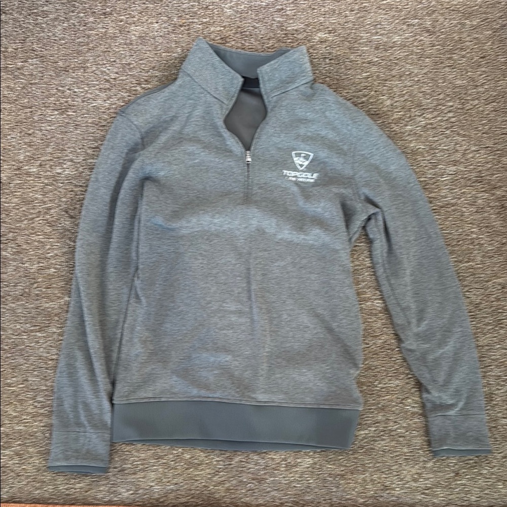 Topgolf Gray Quarter-Zip Pullover Men Small